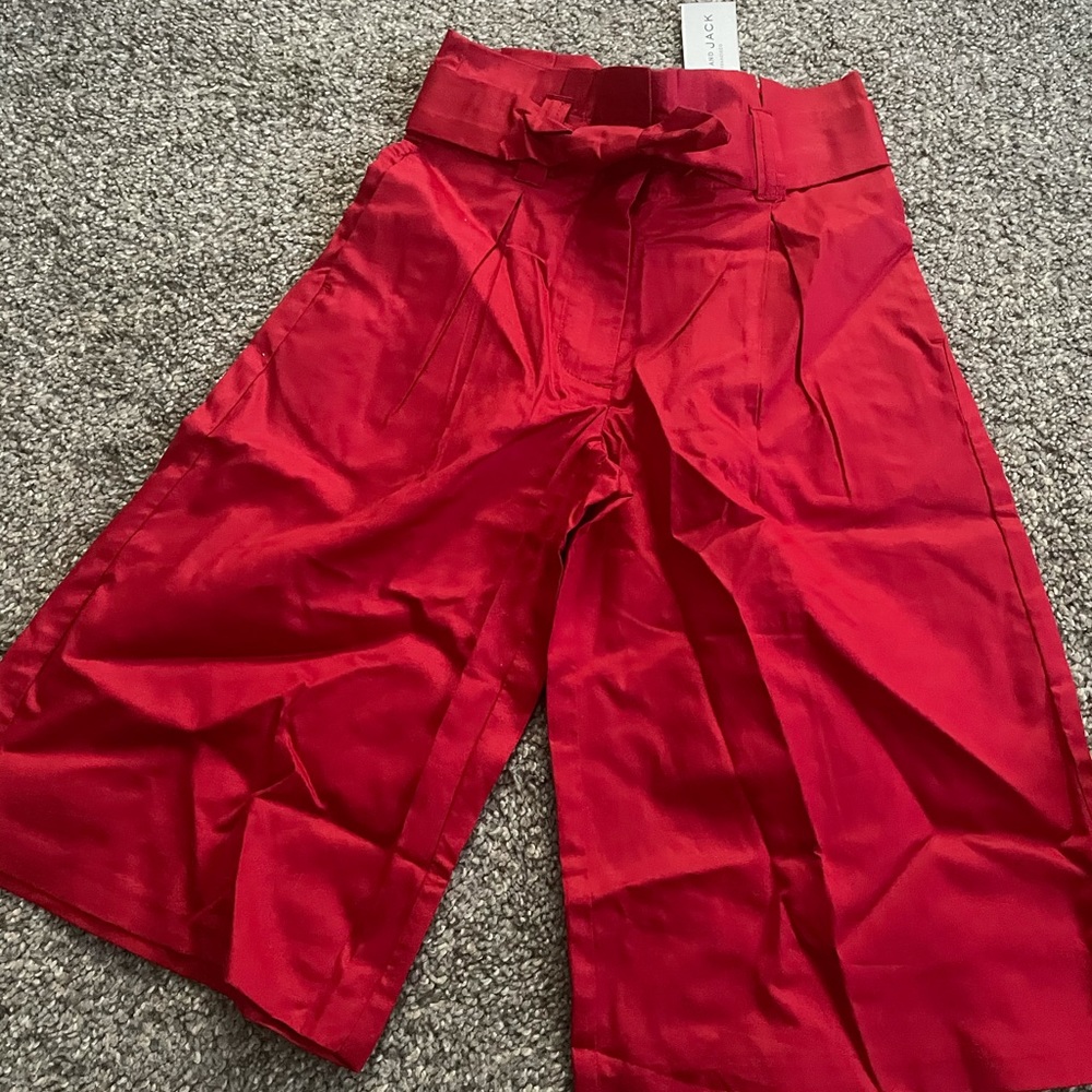 Red Wide legged pants